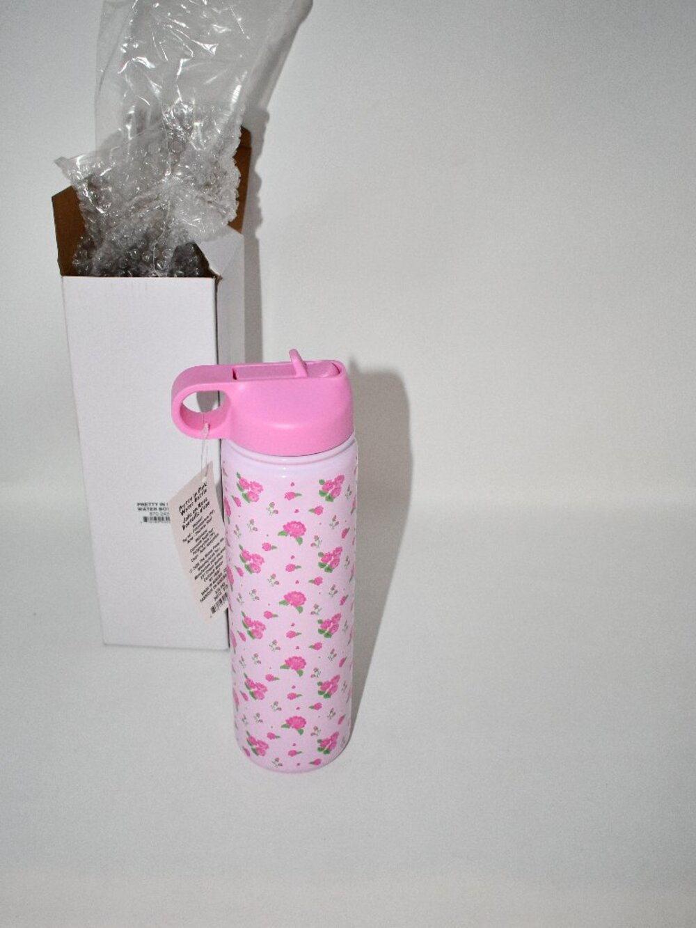 Iscream Pretty In Pink Water Bottle Multi #870-243  Details: Allover print BPA-f
